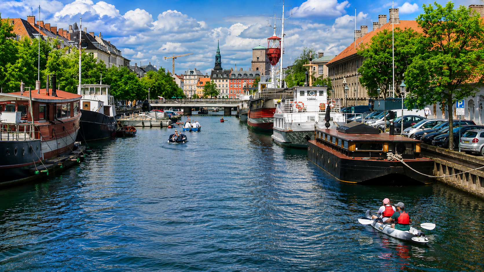 Copenhagen canals from the water